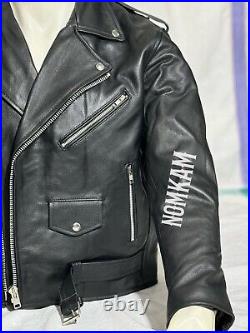 Highway Leather Old School Police Style Motorcycle Leather Jacket 2 Ammo pocket