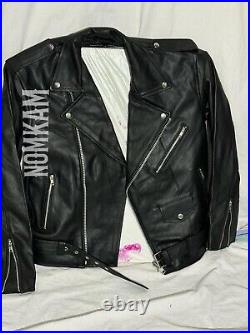 Highway Leather Old School Police Style Motorcycle Leather Jacket 2 Ammo pocket