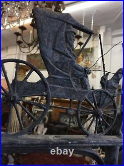 Horse And Carriage Weathervane Old English Tudor Style Antique Iron Weathervane