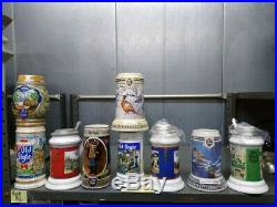 Huge Vintage Lot Of Collectible Budweiser, Miller & Old Style Beer Steins Nos