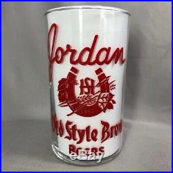 JORDAN Minnesota OLD STYLE BREW BEERS Horseshoe GLASS Original VINTAGE