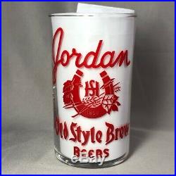 JORDAN Minnesota OLD STYLE BREW BEERS Horseshoe GLASS Original VINTAGE
