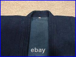 Japanese Vintage Sashiko Indigo Blue Old Kendo Jacket Size 2 Men made in Japan