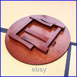 Japanese Vintage old style Low table CHABUDAI folding type D60cm Natural wood