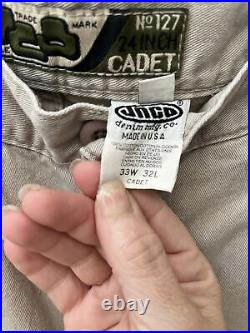 Jinco Cadet Jeans, 33 W 32 L military style vintage old school