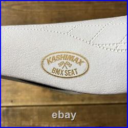 Kashimax Saddle Seat Old BMX Vintage Style Diamond Stitch White Made in Japan