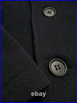 Kilgore Mens Angora Luxury Wool Blend Mid Length BLUE Coat Made in Italy 2XL