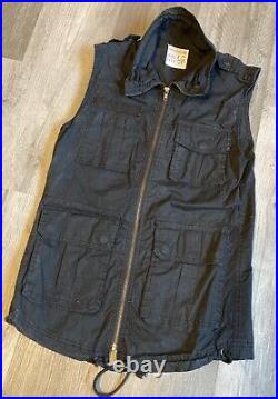 Kill City BARNEYS NEW YORK CO-OP Cargo Black Military Zip Vest Tactical RARE