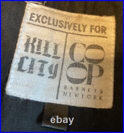 Kill City BARNEYS NEW YORK CO-OP Cargo Black Military Zip Vest Tactical RARE