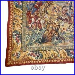 LARGE TAPESTRY WALL DECOR 78 long- Old World Antique Scene Wall Hanging