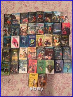 LOT of 42 VINTAGE HARDY BOYS BOOKS OLD STYLE MATTE BLUE COVERS