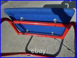 LOUNGE CHAIR MID CENTURY 1980s MEMPHIS STYLE VINTAGE BLEU RED OLD IKEA CHAIR