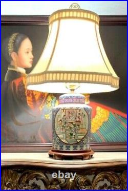 Lamp Oriental Style Ginger Jar with Traditional Design Old Vintage