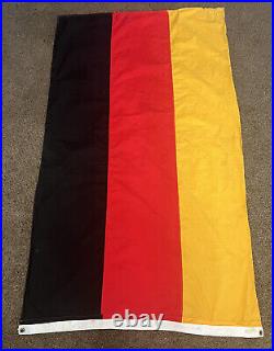 Large Vintage 71x42 Cotton Stitched German Flag Old Style No rips See Photos