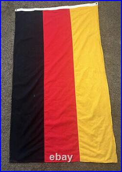 Large Vintage 71x42 Cotton Stitched German Flag Old Style No rips See Photos