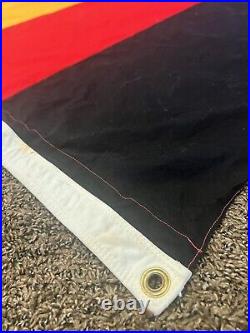 Large Vintage 71x42 Cotton Stitched German Flag Old Style No rips See Photos