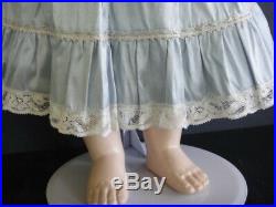 Light blue silk french Doll Dress Antique Style for 24-26 doll old or Modern