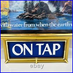 Lighted Heileman's Old Style On Tap Beer Sign 17 x 15 Man Cave Waterfall VTG