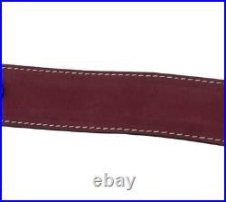 Links & Kings Italian Nubuck Leather Golf Belt Burgundy Handcrafted 50 XL XXL 46