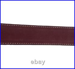 Links & Kings Italian Nubuck Leather Golf Belt Burgundy Handcrafted 50 XL XXL 46