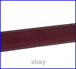 Links & Kings Italian Nubuck Leather Golf Belt Burgundy Handcrafted 50 XL XXL 46