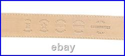 Links & Kings Italian Nubuck Leather Golf Belt Burgundy Handcrafted 50 XL XXL 46