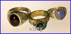 Lot of 3 Old rings Vintage Antique Medieval Style