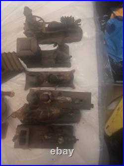 Lot of vintage old style 1940s 1960s maybe 1920s Penny banks cast iron