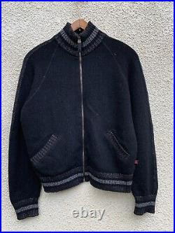 Luxury Old Money Style Vintage 2005 Dolce Gabbana Zip-Up Wool Sweater