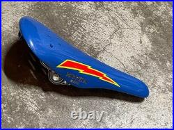 MONZA Lightning Seat Blue Old School BMX Saddle Replica of Elina Vintage Style MONZA Lightning Seat Blue Old School BMX Saddle Replica of Elina Vintage Style