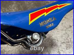 MONZA Lightning Seat Blue Old School BMX Saddle Replica of Elina Vintage Style MONZA Lightning Seat Blue Old School BMX Saddle Replica of Elina Vintage Style