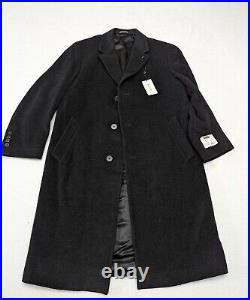 Marshall Fields Mens Black Lambswool Elegant Overcoat NEW OLD STOCK with Tags 40