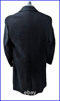 Marshall Fields Mens Black Lambswool Elegant Overcoat NEW OLD STOCK with Tags 40