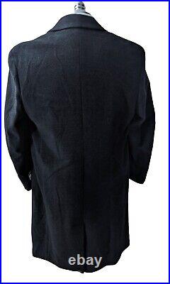 Marshall Fields Mens Black Lambswool Elegant Overcoat NEW OLD STOCK with Tags 40