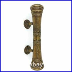 Medium 12 Inch / 300 MM Heavy Aged Brass Door Pull Vintage Old Style