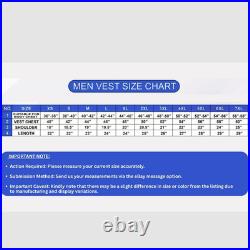 Men's Brown Leather Vest Waistcoat Old Style Touring Adventure Vintage Biker