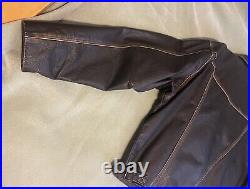 Men's Genuine Cowhide Leather Bomber Jacket Motorcycle Vintage Style Old Outdoor