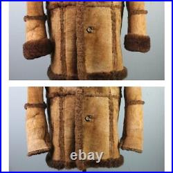 Men's Vintage Shearling Sheepskin Rancher Coat, Made in Canada, 46