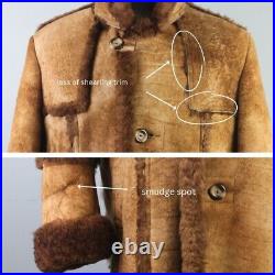 Men's Vintage Shearling Sheepskin Rancher Coat, Made in Canada, 46