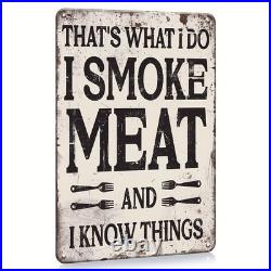 Metal Decorative Sign Aluminum I Smoke Meat Retro Funny Plaque Wall Decor Metal Decorative Sign Aluminum I Smoke Meat Retro Funny Plaque Wall Decor