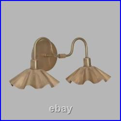 Modern Raw Brass Floral Pair of Wall Sconce Mid Century Sputnik Lamp For Bedroom