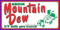 Mountain Mt Dew Old Style Logo Vintage Sign Remake Aluminum Size Options