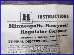 NEW Old Stock Vintage Honeywell Mid Century Modern Art Deco Style Thermostat T44