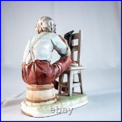 NORLEANS JAPAN Old Man Old Woman Figuerine Hairdressing Bedroom Bathroom Statue NORLEANS JAPAN Old Man Old Woman Figuerine Hairdressing Bedroom Bathroom Statue