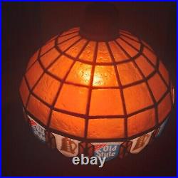 NOS Vintage Heileman's Old Style Beer Hanging Tiffany Lamp Light 10 Plastic