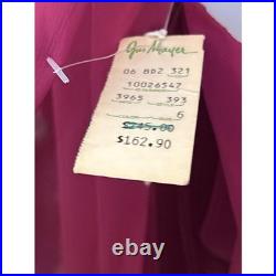 NWT Vintage 60s ILGWU Union Fuschia Chiffon Evening Gown Deadstock Old Hollywood