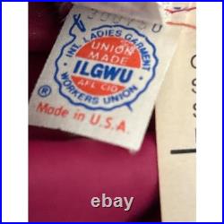 NWT Vintage 60s ILGWU Union Fuschia Chiffon Evening Gown Deadstock Old Hollywood