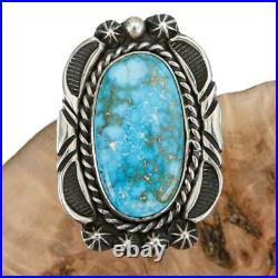 Native American Turquoise Ring Sterling Silver 6.5 Rick Werito Vintage old style