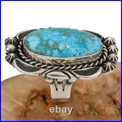 Native American Turquoise Ring Sterling Silver 6.5 Rick Werito Vintage old style