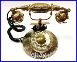 Nautical Brass Rotary Dial Landline Telephone Working Telephone Décor gift new